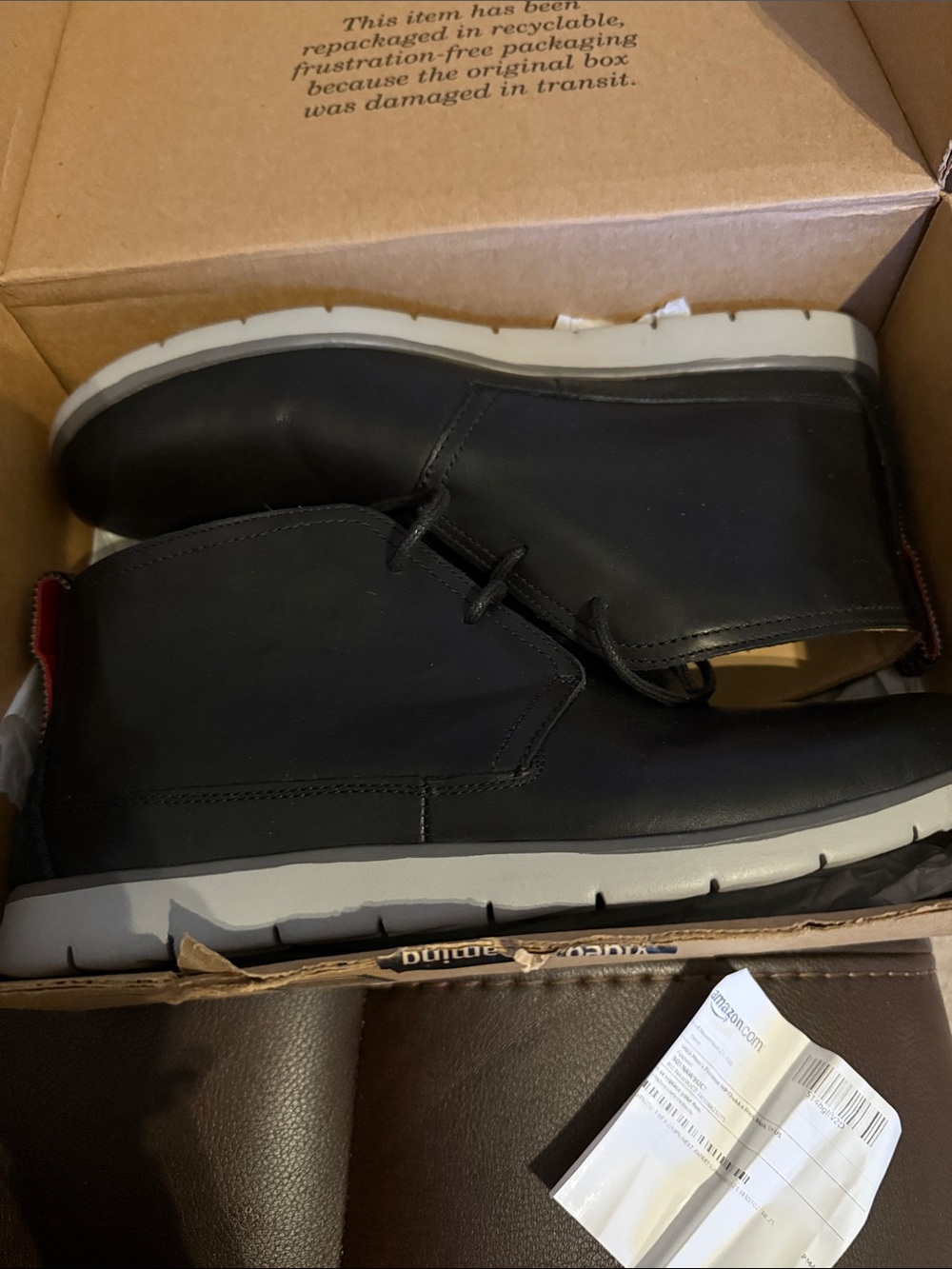 UGG’s *Brand New * Men's Black Chukka Boots with Gray Sole Size 12